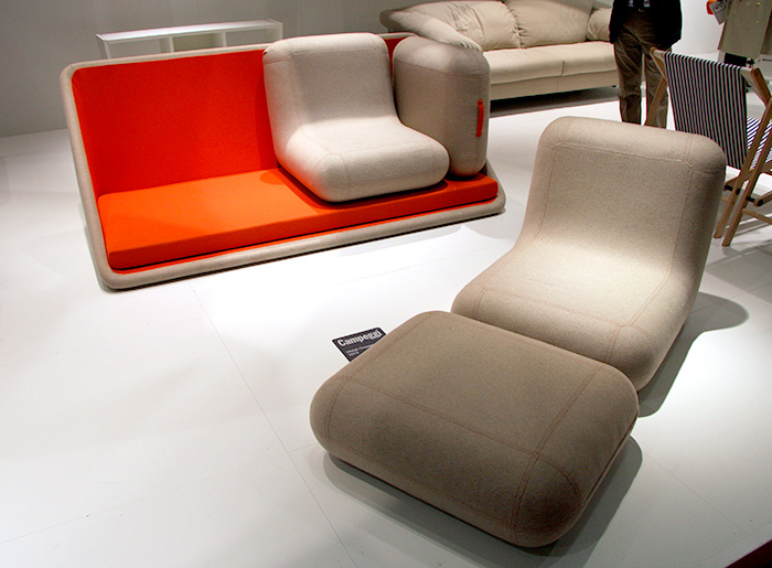 bed-sofa-puff-chaise long by Mattali Crasset for Campeggi